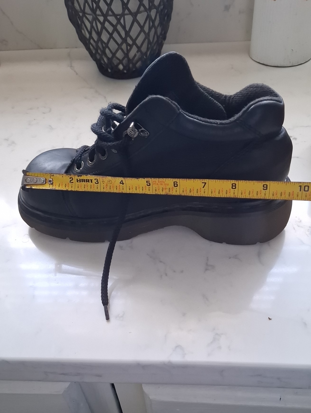 Dr. Martens Vintage Black Leather Lace-Up Work Boots Made In England - Picture 11 of 11
